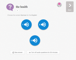 memrise - select correct audio