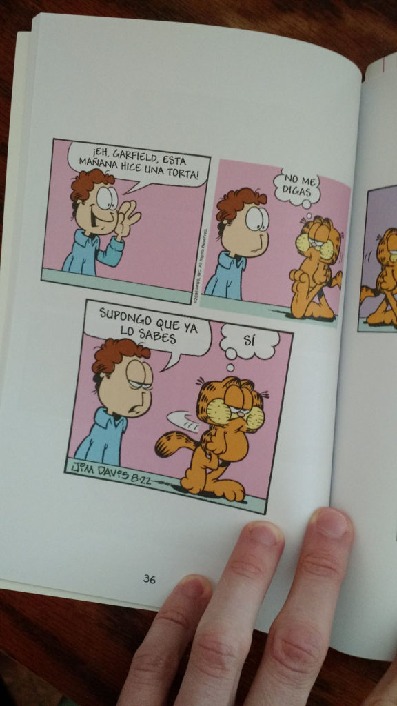 garfield in spanish niego todo